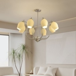 Nordisk Pendellampe Kreativ Smijern Sand Nikkel Blomst Stamen Taklampe