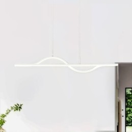 Stilig Pendellampe I Aluminium, Kunstbølgeformet Taklampe