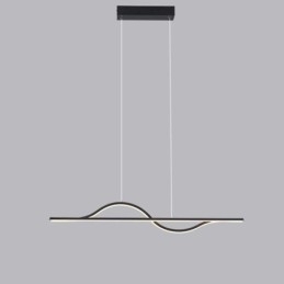 Stilig Pendellampe I Aluminium, Kunstbølgeformet Taklampe