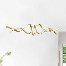 Minimalistisk Pendellampe I Aluminium, Minimalistisk Spiralformet Taklampe