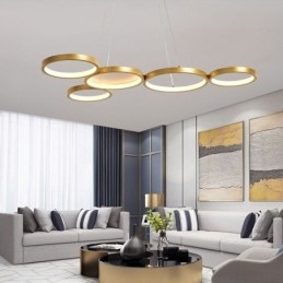 Stilig Pendellampe I Aluminium, Kunstig Taklampe