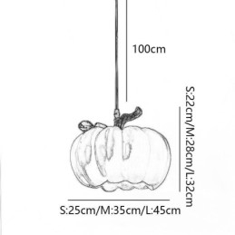Japansk Retro Gresskar Pendellampe Kreative Taklamper