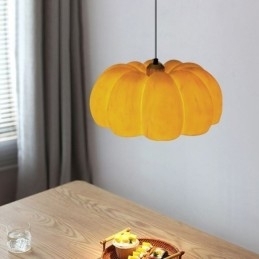 Enkelthodet Gresskar-Anhengslampe Japansk Retro Taklampe