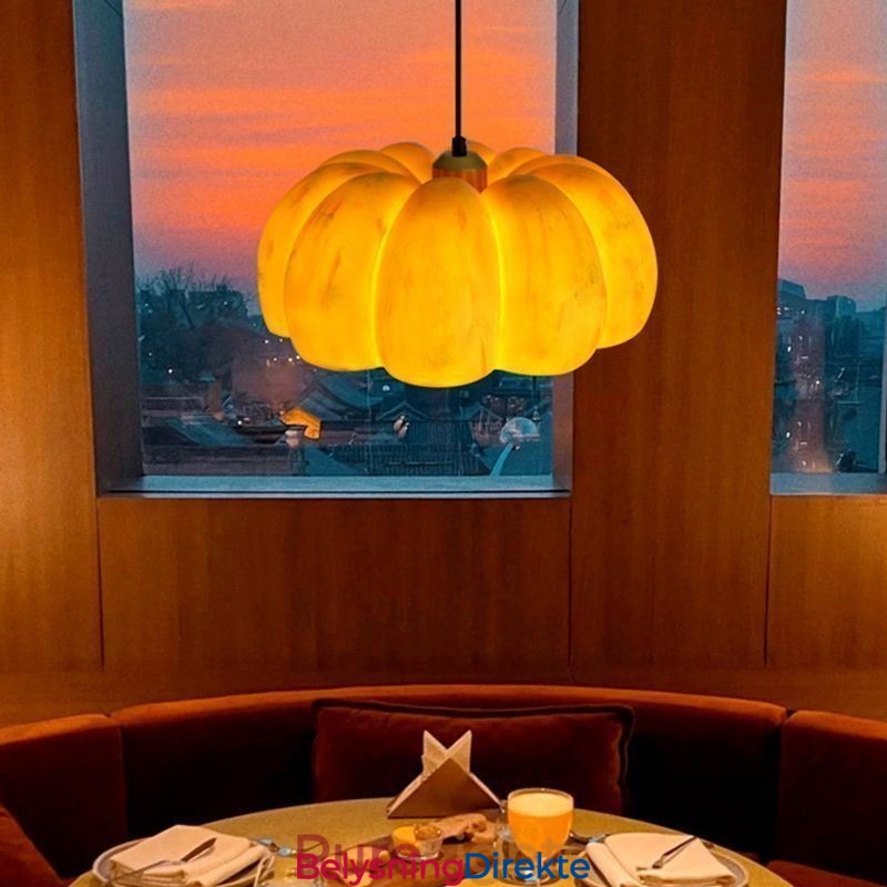 Enkelthodet Gresskar-Anhengslampe Japansk Retro Taklampe