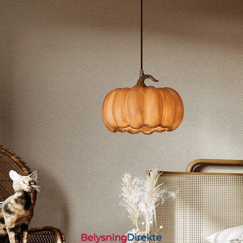 Kreativ Gresskar-Anhengslampe Japansk Retro Taklampe Taklampe