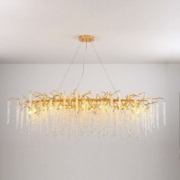 Nordisk Pendellampe Gyllen Gren G9 Glasslysekrone