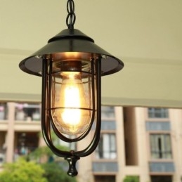 Amerikansk Retro Utendørslampe Vanntett Fugleburformet Anhengslampe For Hage