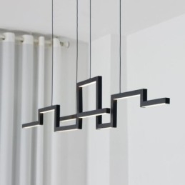 Moderne Pendellampe I Akryl, Svart Lysekrone