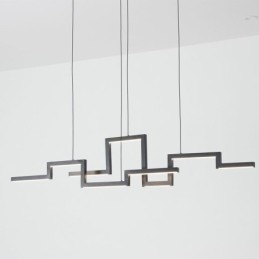 Moderne Pendellampe I Akryl, Svart Lysekrone