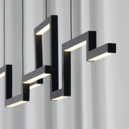Moderne Pendellampe I Akryl, Svart Lysekrone