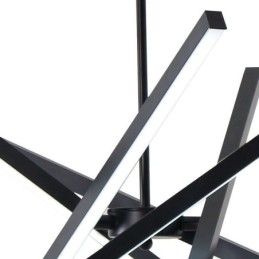 Moderne Pendellampe Dimbar Svart Stripetaklampe