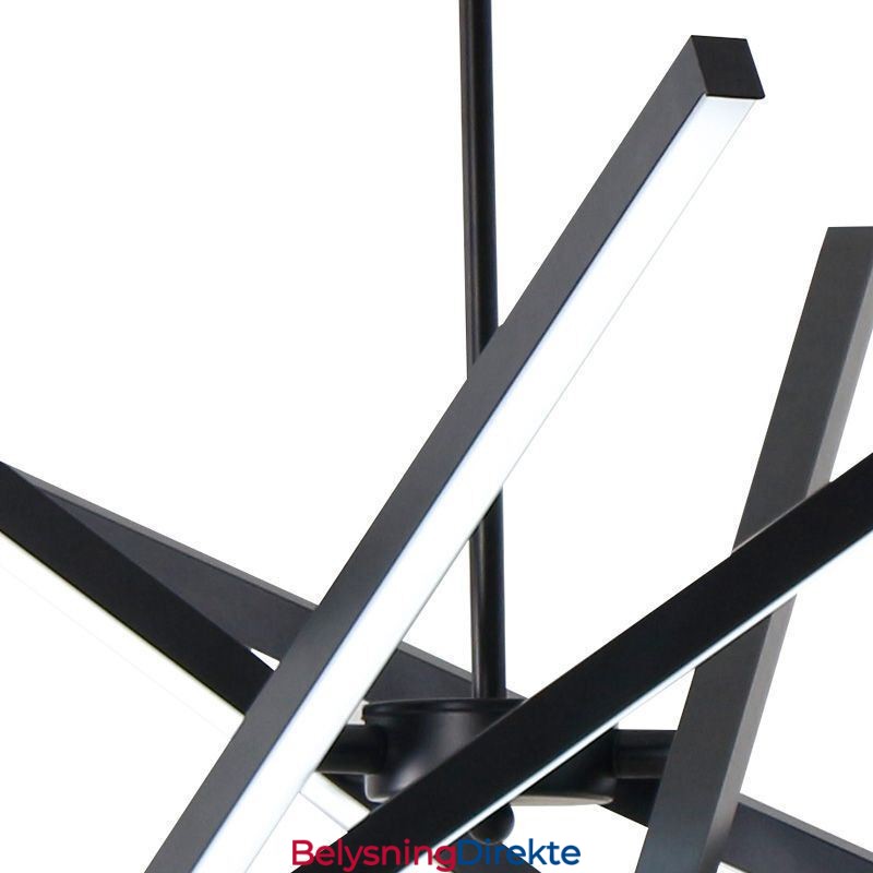 Moderne Pendellampe Dimbar Svart Stripetaklampe