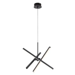 Moderne Pendellampe Dimbar Svart Stripelampe