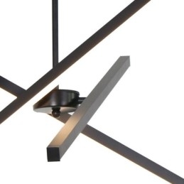 Moderne Pendellampe Dimbar Svart Stripelampe