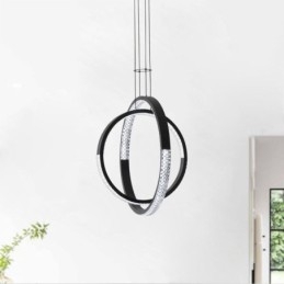 Moderne Lysekrone Med 2 Ringer, Pendelbelysning For Spisestue