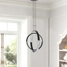 Moderne Lysekrone Med 2 Ringer, Pendelbelysning For Spisestue
