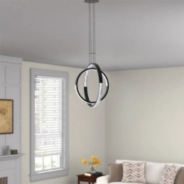 Moderne Lysekrone Med 2 Ringer, Pendelbelysning For Spisestue