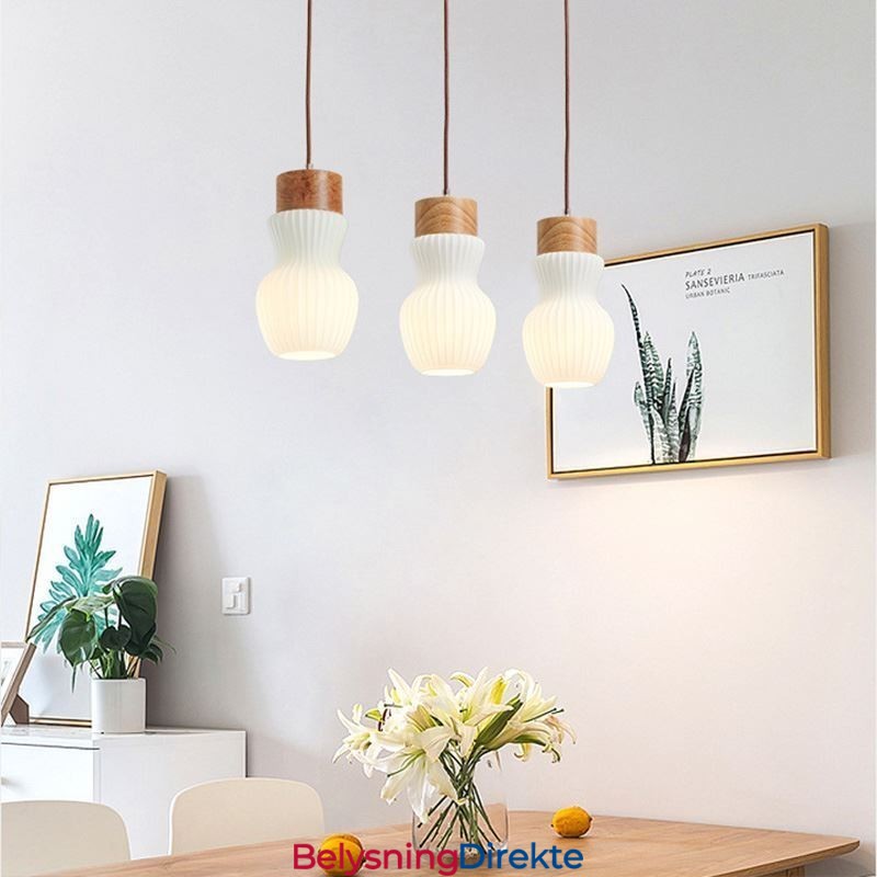 Japansk Glass Pendellampe Kreativ Dekorasjon Hengende Lampe