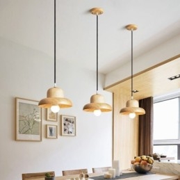 Japansk Tre Pendellampe Hatt Hengende Lampe