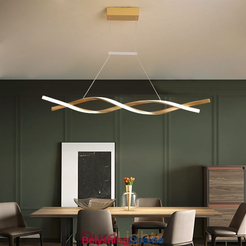 Moderne Pendellampe Med Vridesign Og Spisestue