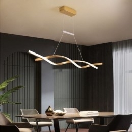 Moderne Pendellampe Med Vridesign Og Spisestue