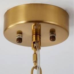 Moderne Glass Anhengslampe Dekorasjon Bronse Gull Lysekrone