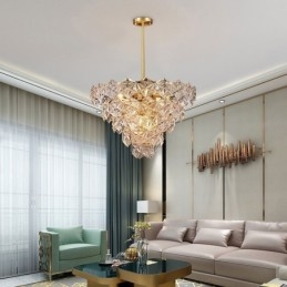 Europeisk Glass Pendellampe Moderne Kjegleformet Lysekrone