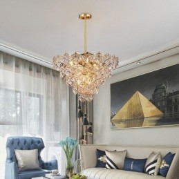 Europeisk Glass Pendellampe Moderne Kjegleformet Lysekrone