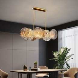 Moderne Gnistskivelysekrone Fyrverkeri Glassanhengslampe Hjemmedekorbelysning