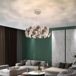 Luksuriøs Lysekrone I Glass, Moderne Minimalistisk Pendellampe For Stue