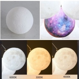 Moon Bubble Chandelier Moderne 3D-Printet Baller Pendellampe
