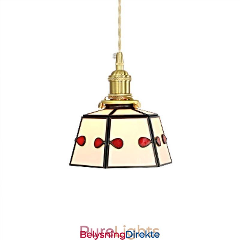 Fargerik Glassanhengslampe I Japansk Stil, Retro, Dekorativ Nattbordslampe