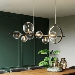 Moderne Glassboble-Anhengslampe Med G9-Pærer, Lysekrone
