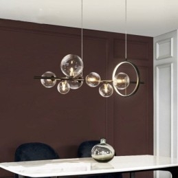 Moderne Glassboble-Anhengslampe Med G9-Pærer, Lysekrone