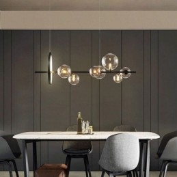 Moderne Glassboble-Anhengslampe Med G9-Pærer, Lysekrone