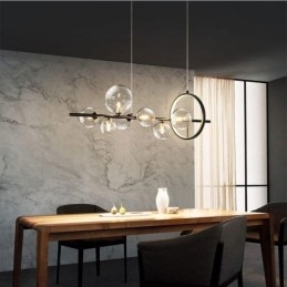 Moderne Glassboble-Anhengslampe Med G9-Pærer, Lysekrone