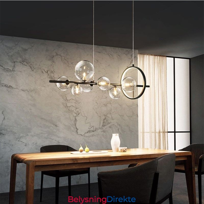 Moderne Glassboble-Anhengslampe Med G9-Pærer, Lysekrone