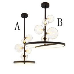Moderne Hengende Lysarmatur Lysekrone Glass Boble Anhengslampe