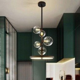 Moderne Hengende Lysarmatur Lysekrone Glass Boble Anhengslampe