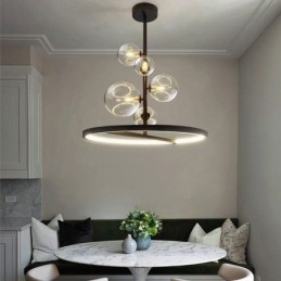 Moderne Hengende Lysarmatur Lysekrone Glass Boble Anhengslampe