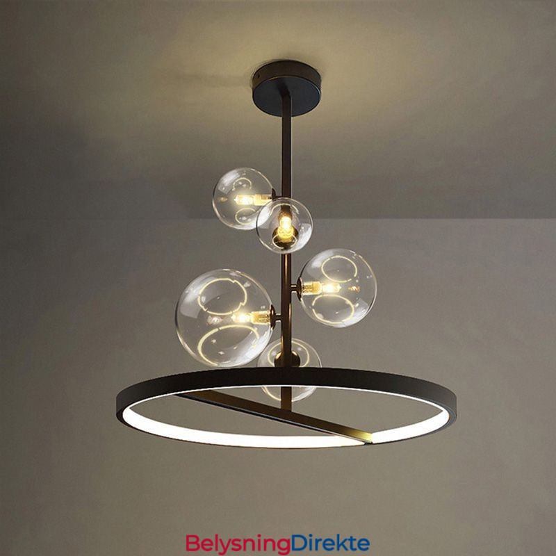 Moderne Hengende Lysarmatur Lysekrone Glass Boble Anhengslampe