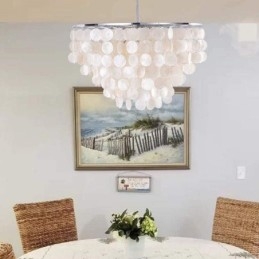 Europeisk Skjell Pendellampe Moderne Hengende Lampe