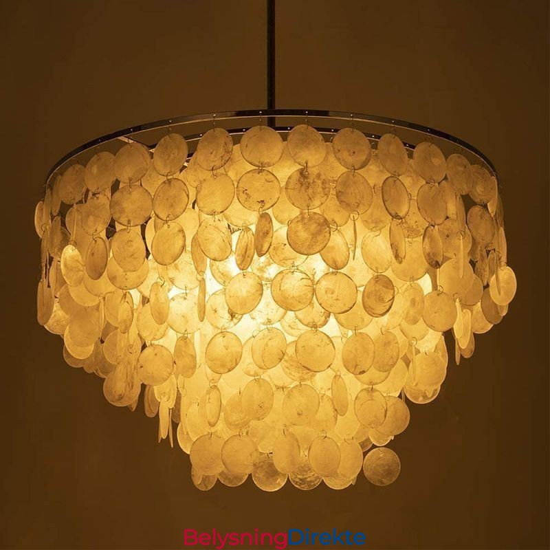 Europeisk Skjell Pendellampe Moderne Hengende Lampe