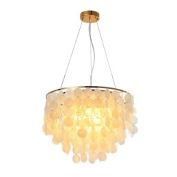 Moderne Hvit Skalllampe I Tak, Pendellampe, Lysekrone