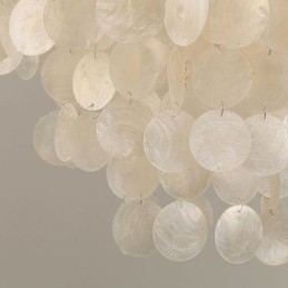 Moderne Hvit Skalllampe I Tak, Pendellampe, Lysekrone