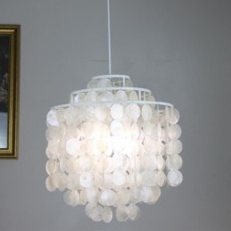 Moderne Klassisk Pendellampe Hvit Skallskjermlampe