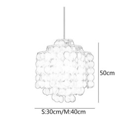 Moderne Klassisk Pendellampe Hvit Skallskjermlampe