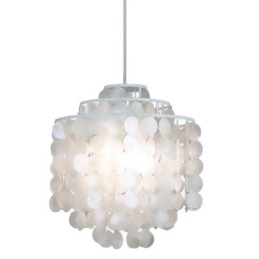 Moderne Klassisk Pendellampe Hvit Skallskjermlampe