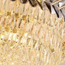 Krystall Pendellampe Gullfarget Taklampe