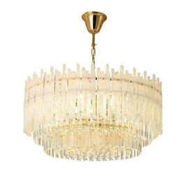 Krystall Rund Korall Taklampe Pendellampe